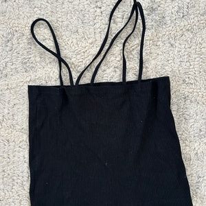 Zara black basic strappy tank